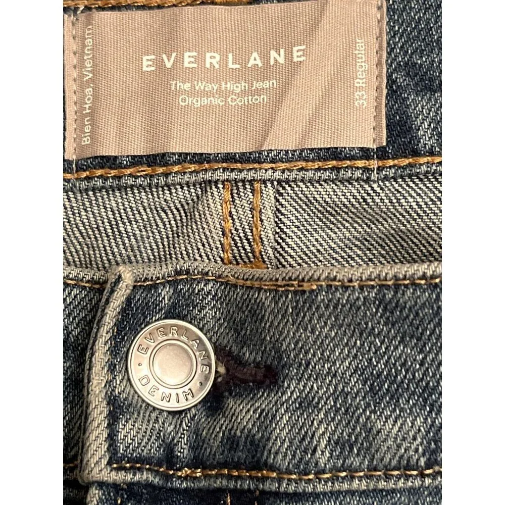 Everlane The Way-High Jeans in Vintage Indigo 33 Womens Denim Pants - Picture 10 of 13